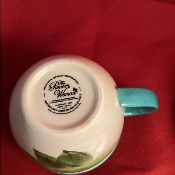 The Pioneer Woman Turquoise Floral Blossom Small Plate Bowl Mug - Picture 4 of 14